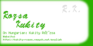 rozsa kukity business card